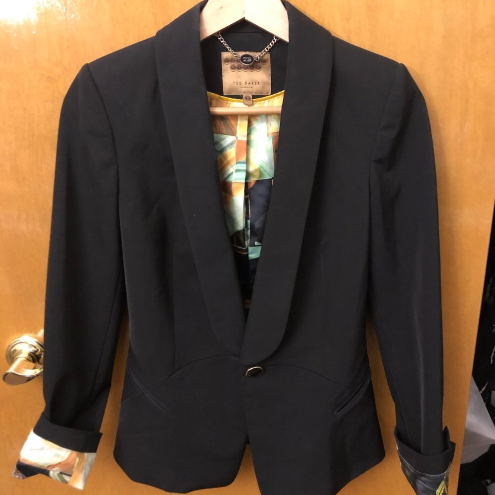 Ted Baker Heila Curved Seam Suit Blazer Black - Picture 6 of 6